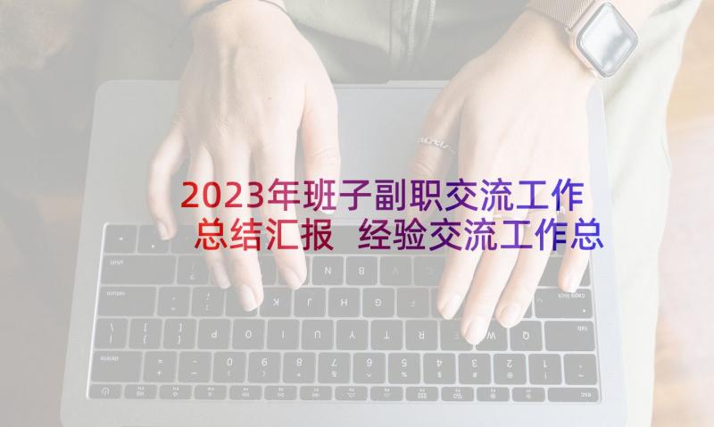 2023年班子副职交流工作总结汇报 经验交流工作总结(优质6篇)