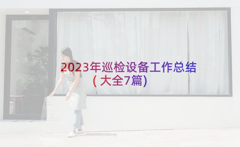 2023年巡检设备工作总结(大全7篇)