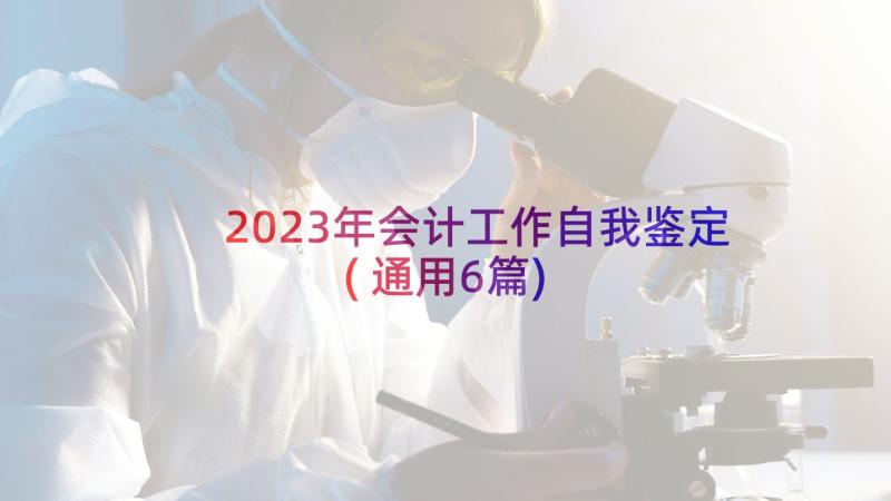 2023年会计工作自我鉴定(通用6篇)