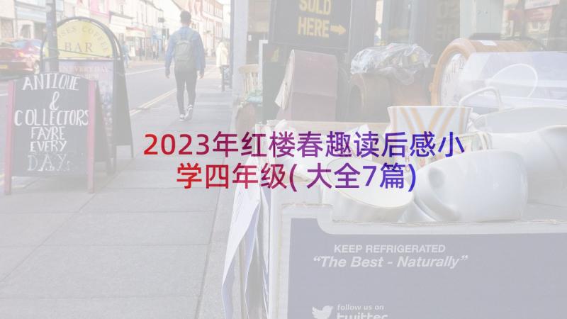 2023年红楼春趣读后感小学四年级(大全7篇)