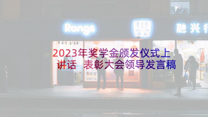 2023年奖学金颁发仪式上讲话 表彰大会领导发言稿(优秀10篇)