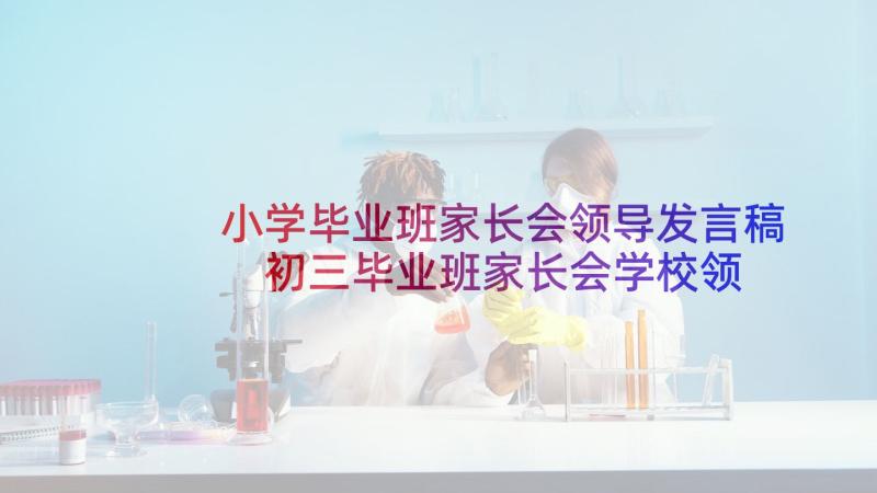 小学毕业班家长会领导发言稿 初三毕业班家长会学校领导发言稿(汇总6篇)