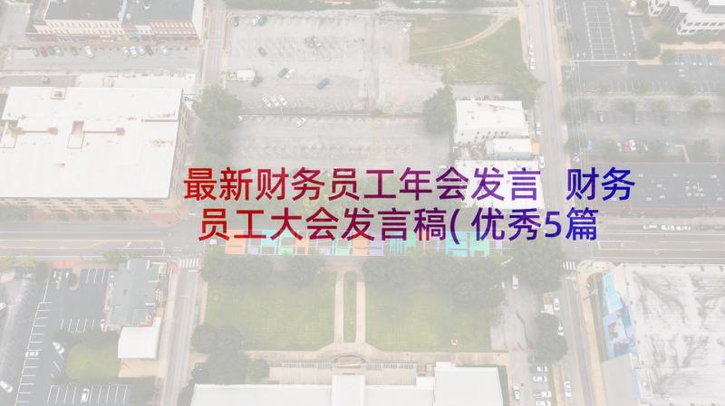 最新财务员工年会发言 财务员工大会发言稿(优秀5篇)