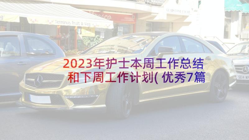 2023年护士本周工作总结和下周工作计划(优秀7篇)