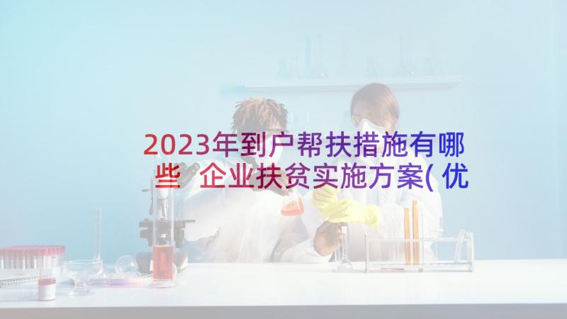 2023年到户帮扶措施有哪些 企业扶贫实施方案(优质9篇)