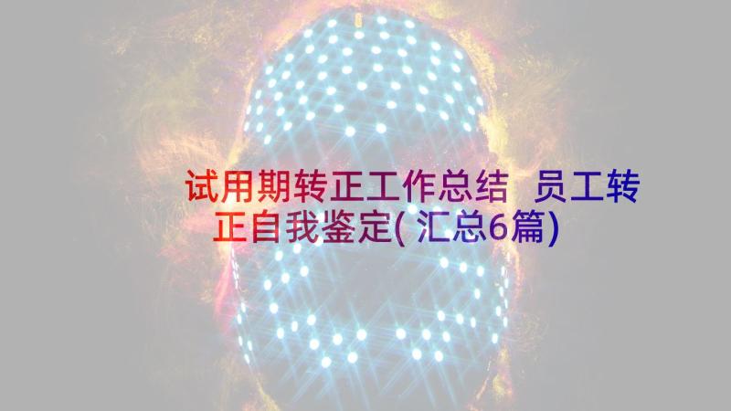 试用期转正工作总结 员工转正自我鉴定(汇总6篇)