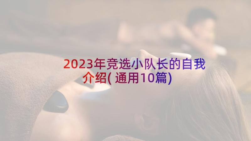 2023年竞选小队长的自我介绍(通用10篇)