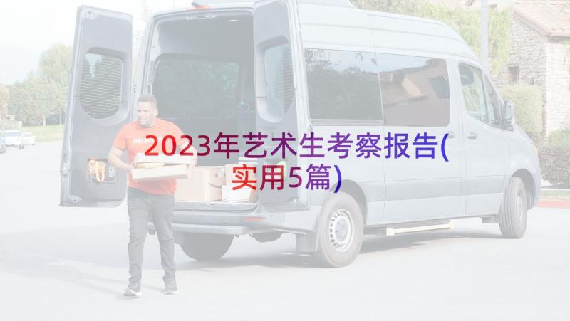 2023年艺术生考察报告(实用5篇)