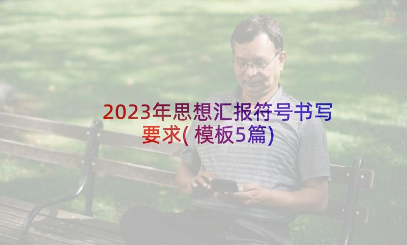 2023年思想汇报符号书写要求(模板5篇)