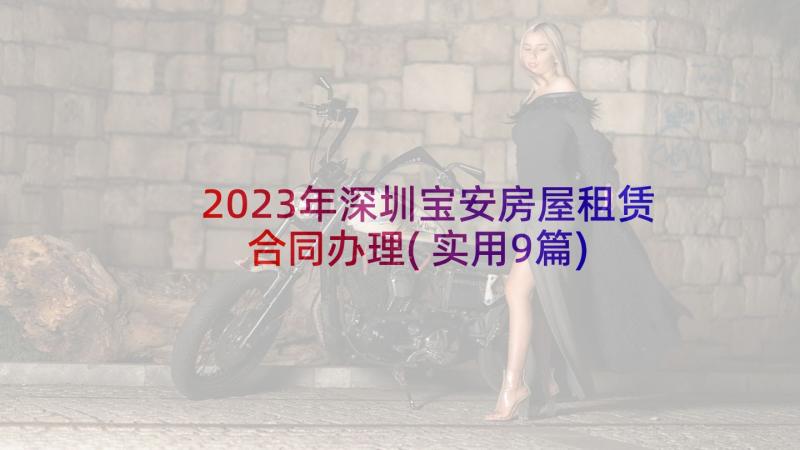 2023年深圳宝安房屋租赁合同办理(实用9篇)