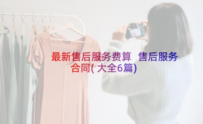 最新售后服务费算 售后服务合同(大全6篇)