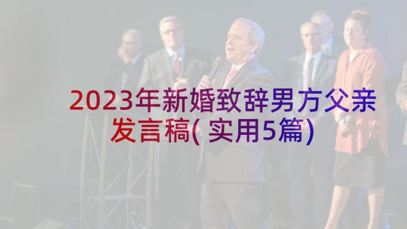 2023年新婚致辞男方父亲发言稿(实用5篇)