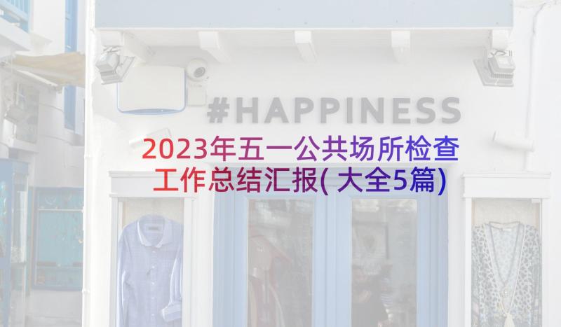 2023年五一公共场所检查工作总结汇报(大全5篇)