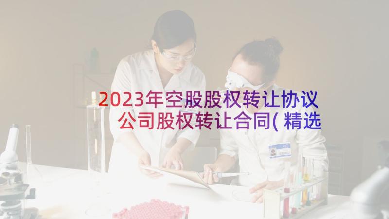 2023年空股股权转让协议 公司股权转让合同(精选6篇)