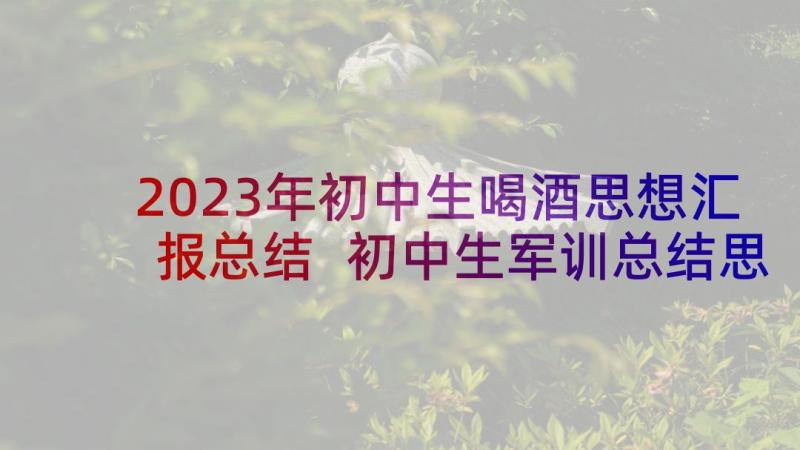 2023年初中生喝酒思想汇报总结 初中生军训总结思想汇报(优质5篇)