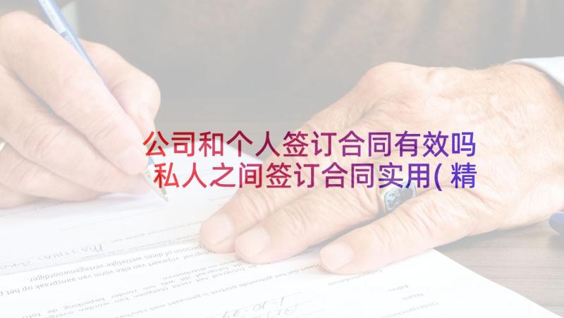 公司和个人签订合同有效吗 私人之间签订合同实用(精选8篇)