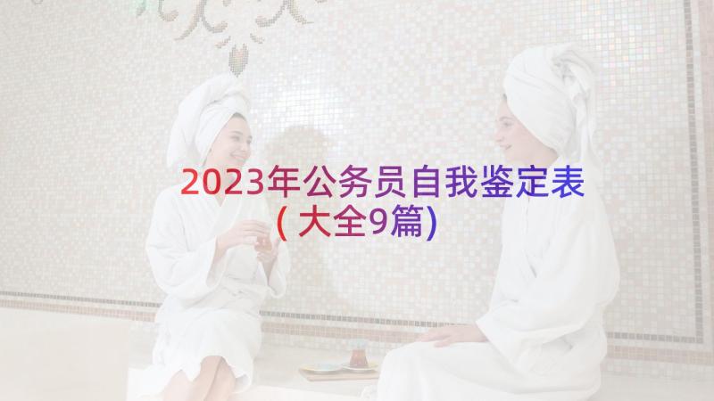 2023年公务员自我鉴定表(大全9篇)