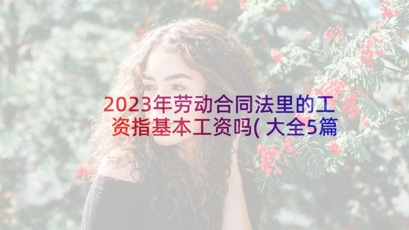 2023年劳动合同法里的工资指基本工资吗(大全5篇)