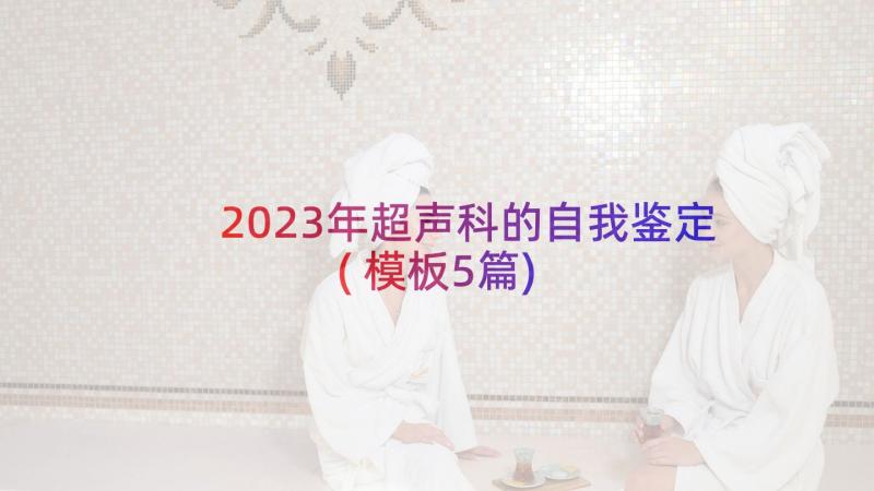 2023年超声科的自我鉴定(模板5篇)