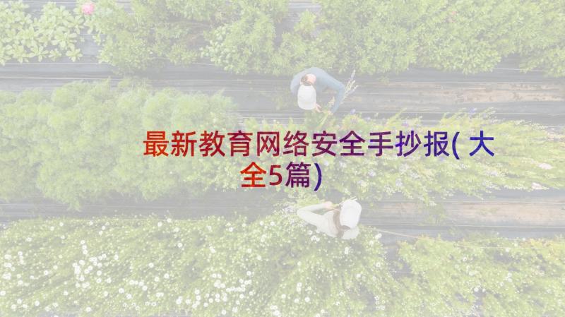 最新教育网络安全手抄报(大全5篇)