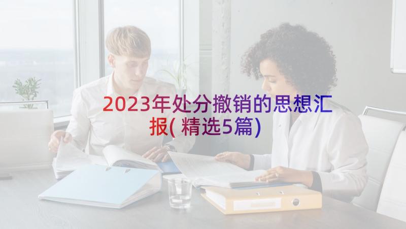 2023年处分撤销的思想汇报(精选5篇)