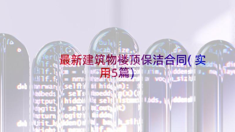 最新建筑物楼顶保洁合同(实用5篇)