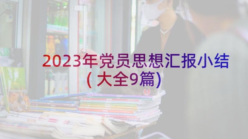 2023年党员思想汇报小结(大全9篇)