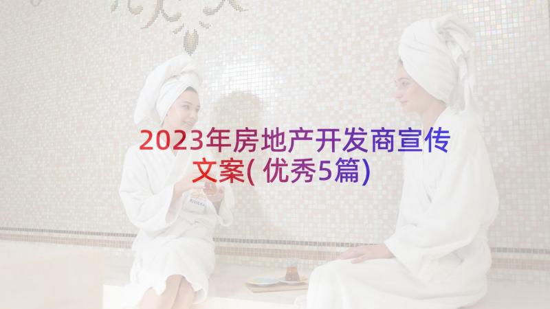 2023年房地产开发商宣传文案(优秀5篇)