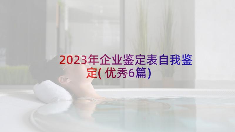 2023年企业鉴定表自我鉴定(优秀6篇)