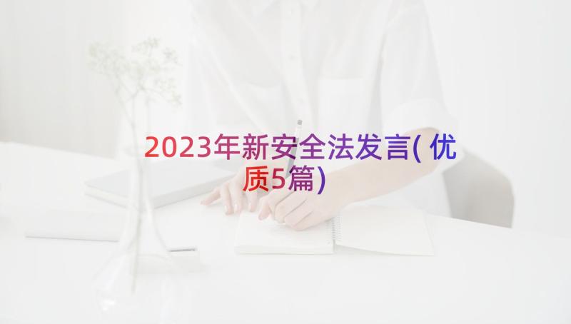 2023年新安全法发言(优质5篇)