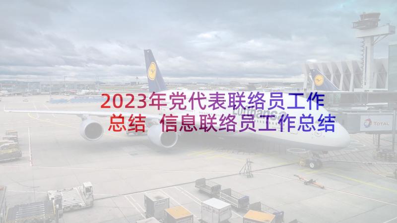 2023年党代表联络员工作总结 信息联络员工作总结(模板6篇)