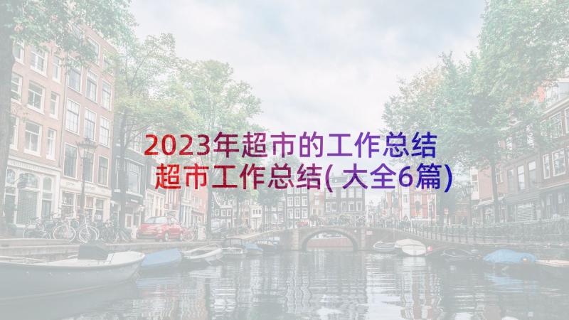 2023年超市的工作总结 超市工作总结(大全6篇)