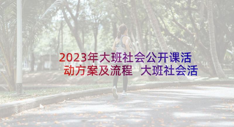 2023年大班社会公开课活动方案及流程 大班社会活动方案(模板7篇)