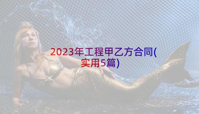 2023年工程甲乙方合同(实用5篇)