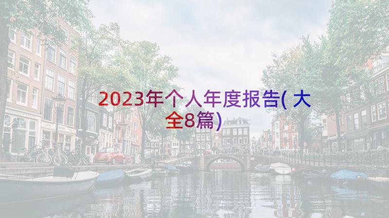 2023年个人年度报告(大全8篇)