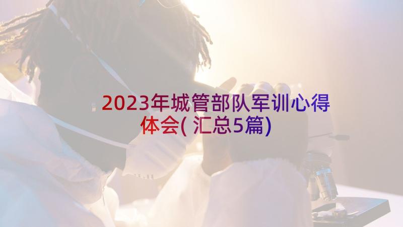 2023年城管部队军训心得体会(汇总5篇)