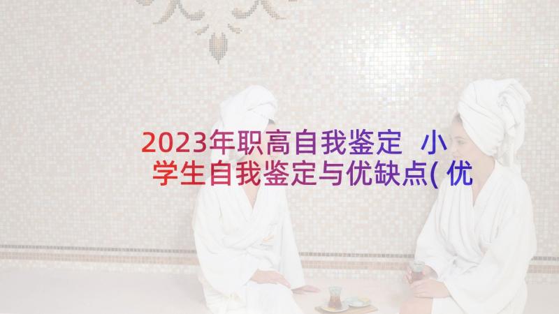 2023年职高自我鉴定 小学生自我鉴定与优缺点(优质6篇)