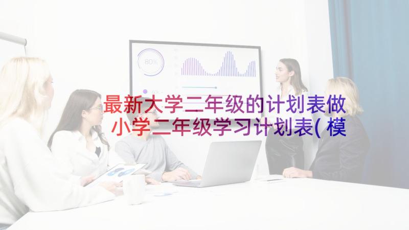 最新大学二年级的计划表做 小学二年级学习计划表(模板8篇)