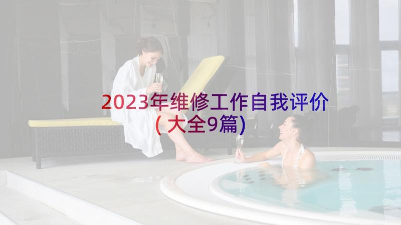 2023年维修工作自我评价(大全9篇)