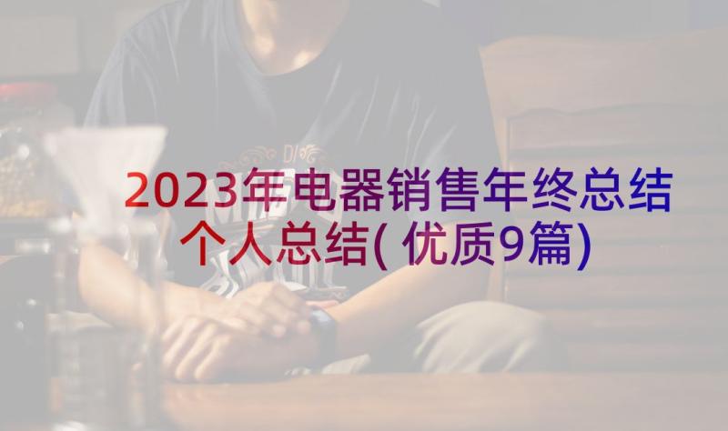 2023年电器销售年终总结个人总结(优质9篇)