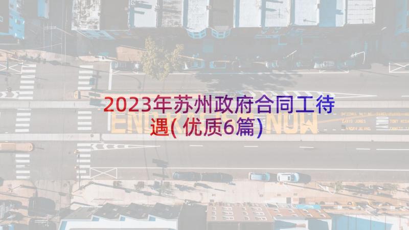 2023年苏州政府合同工待遇(优质6篇)