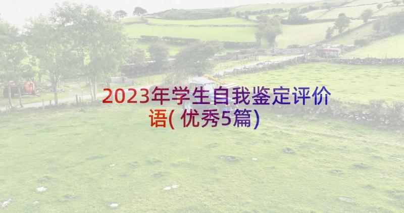 2023年学生自我鉴定评价语(优秀5篇)