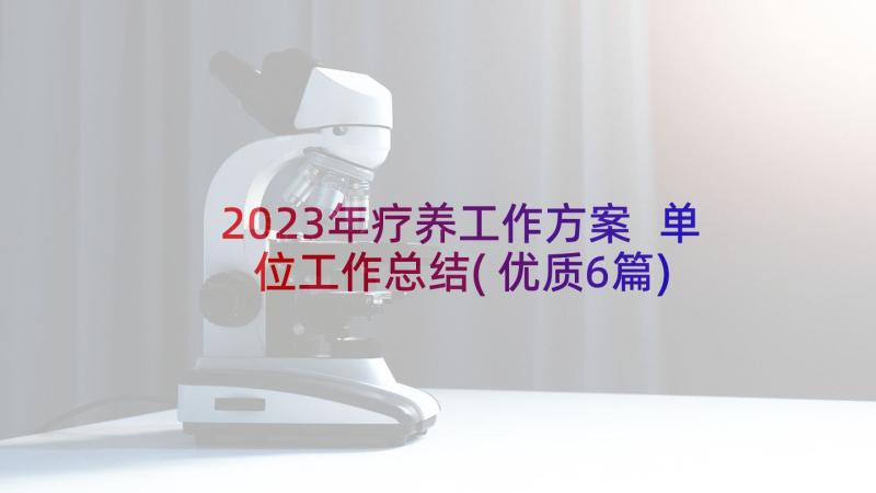 2023年疗养工作方案 单位工作总结(优质6篇)