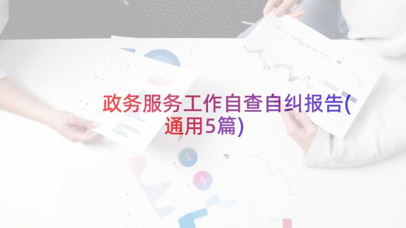 政务服务工作自查自纠报告(通用5篇)