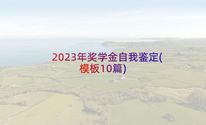 2023年奖学金自我鉴定(模板10篇)