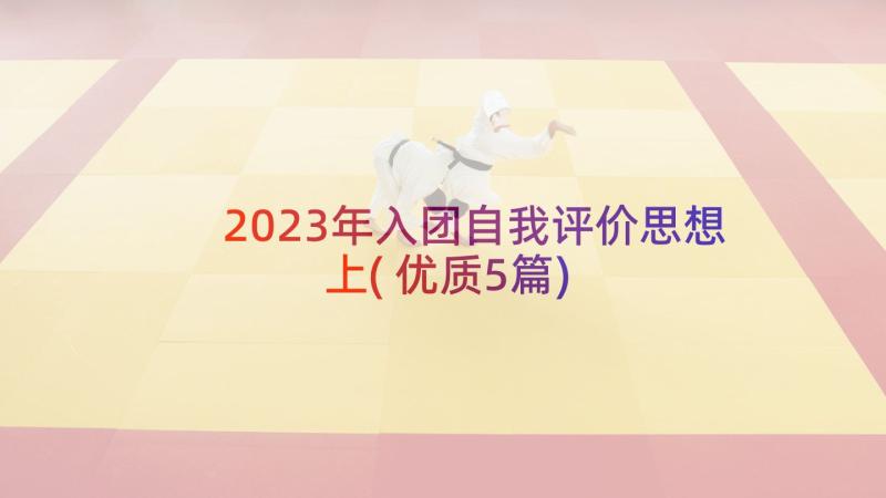 2023年入团自我评价思想上(优质5篇)