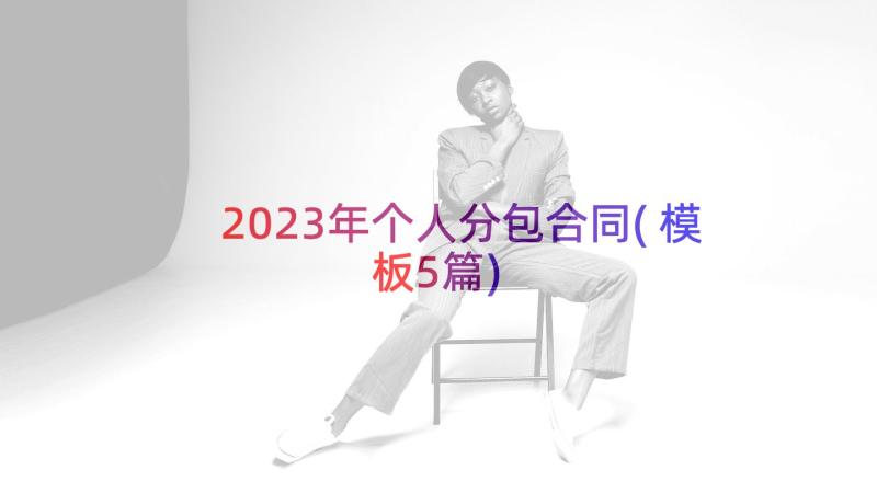 2023年个人分包合同(模板5篇)