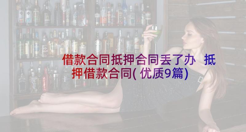 借款合同抵押合同丢了办 抵押借款合同(优质9篇)