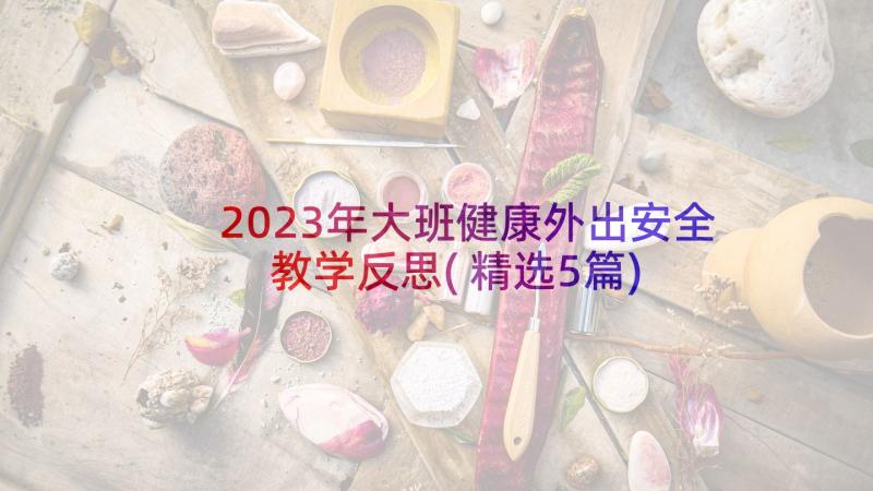 2023年大班健康外出安全教学反思(精选5篇)