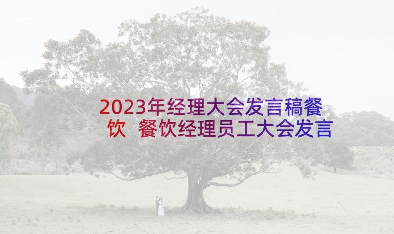 2023年经理大会发言稿餐饮 餐饮经理员工大会发言稿(大全5篇)